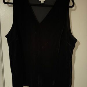 J. Crew Black V-Neck Tank Top